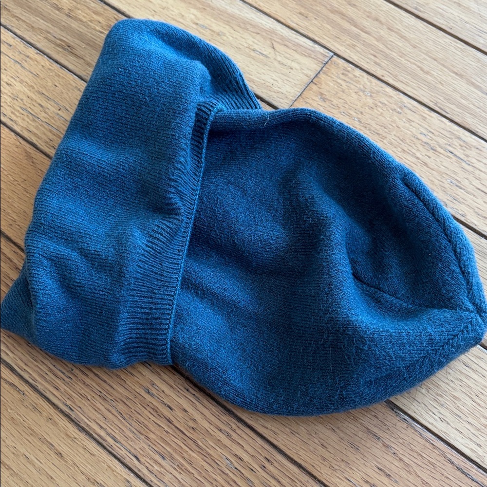 Funky Monkey Blue Cozy Knit Fall Winter Warm Beanie Hat Women’s Cashmere Blend